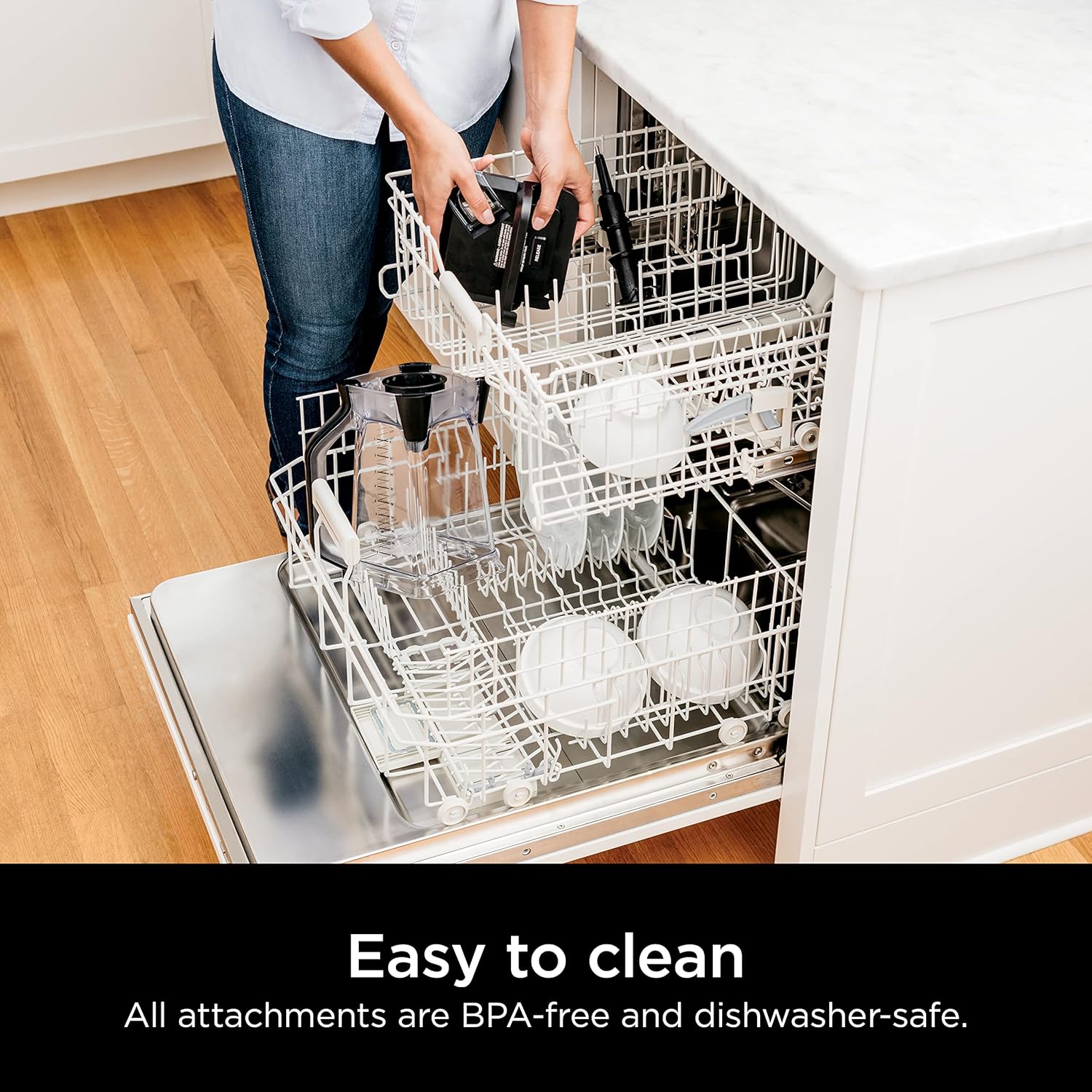 Ninja BL480 complete set with base, cups, and accessories